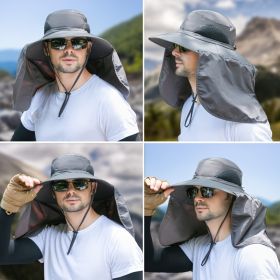 Wide Brim Sun Screen Fisherman's Hat With Neck Flap; Adjustable Waterproof Quick-drying Outdoor Hiking Fishing Cap For Men Women (Color: Khaki, size: 58-60cm/22.83-23.62in)