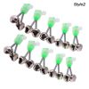 10pcs Fishing Bite Alarms Fishing Rod Bell Rod Clamp Tip Clip Bells Ring; Green ABS Fishing Accessory