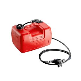 Portable Plastic Outboard Marine Boat Fuel Tank with Hose (Color: Red, Tank Capacity: 12L)