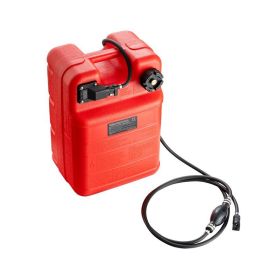 Portable Plastic Outboard Marine Boat Fuel Tank with Hose (Color: Red, Tank Capacity: 24L)